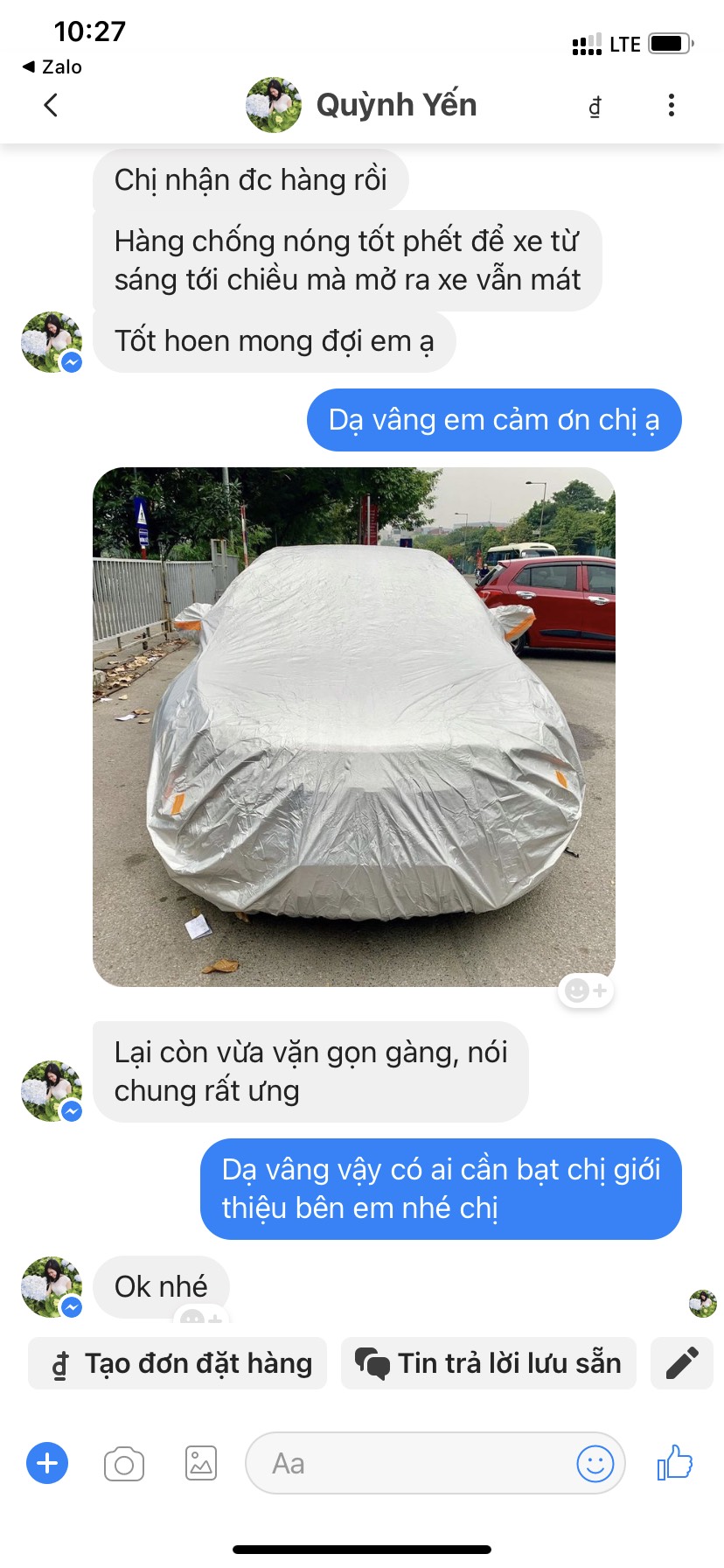 Phản hồi khách hàng về sản phẩm Vietcarparts